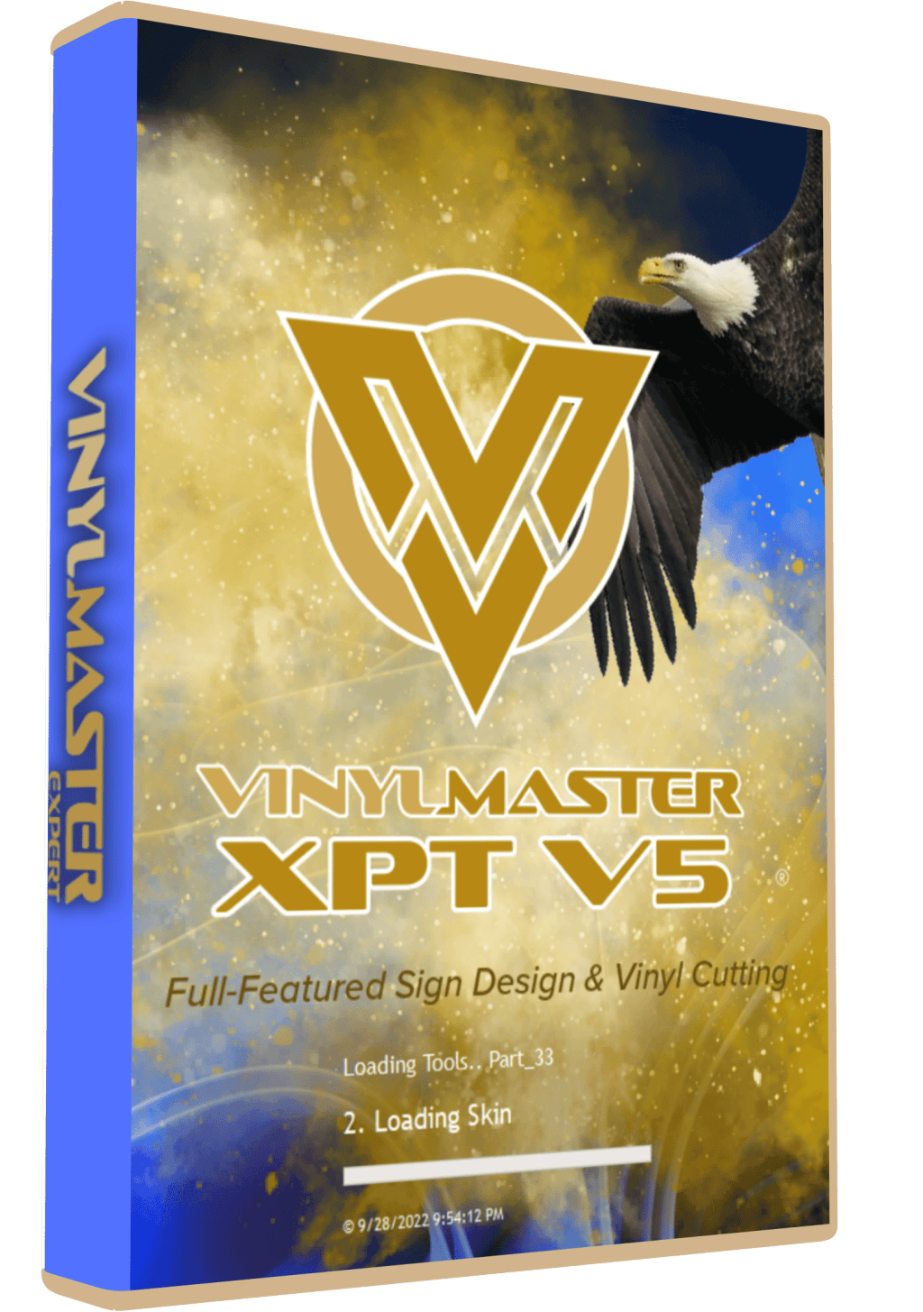 VinylMaster v5 cutting software box cover for professional vinyl design and contour cutting